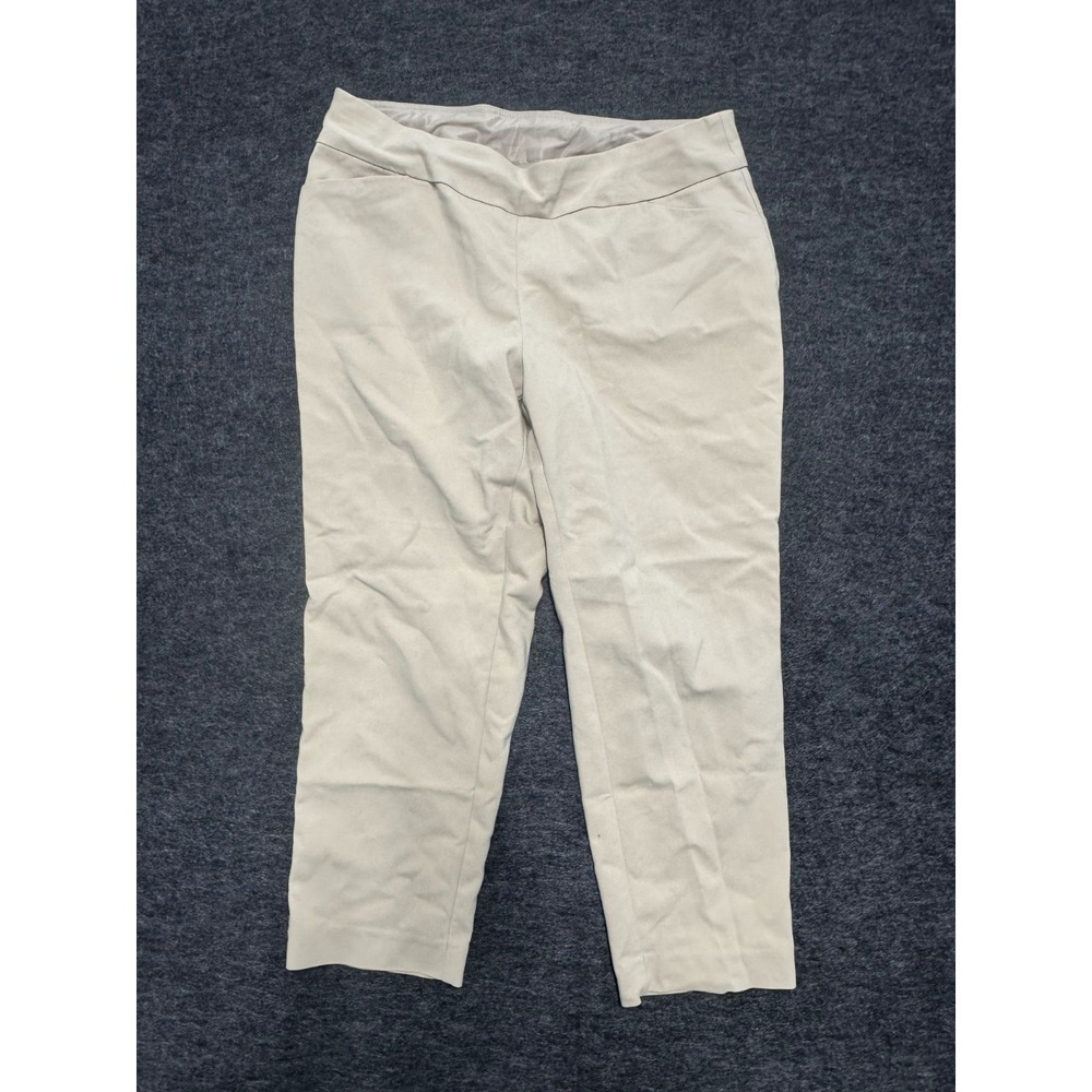 Investment Dress Pants Womens 16W Khaki‎ Colored Straight Leg Classic Business